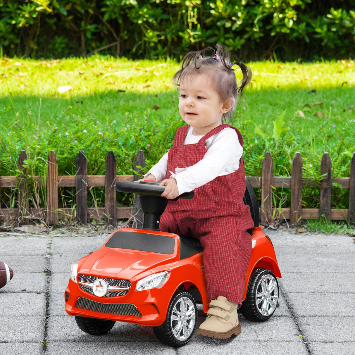 Toddler Foot-To-Floor Ride On Push Car With Horn - Omega Lifestyles
