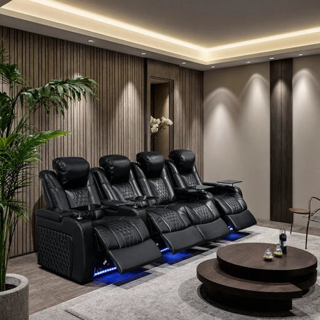 Ultra-Plush Top-Grain Nappa Genuine Leather Massage Chair - Omega Lifestyles