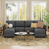 Modular 6-Seater Convertible U Shaped Sectional Sofa - Omega Lifestyles