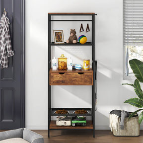 Adjustable Height Raised Dog Feeding Station With Storage - Omega Lifestyles