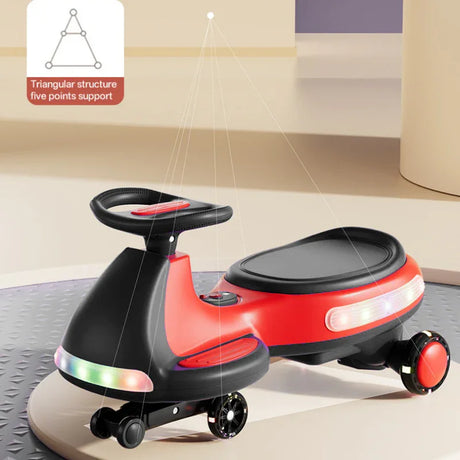 12V Kids Electric Wiggle Car With Bluetooth Lights - Omega Lifestyles