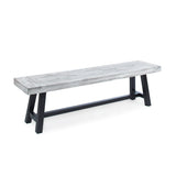 Outdoor Acacia Wood Slat Panel Weather Resistant Bench - Omega Lifestyles