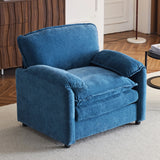Oversized Chenille Lounge Chair With Thick Cushions - Omega Lifestyles