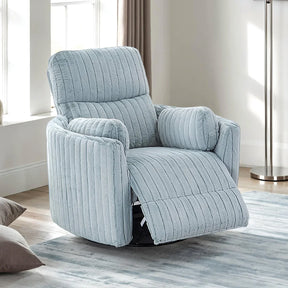 Contemporary Sky Blue Power Recliner Glider Swivel Chair - Omega Lifestyles