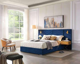 Queen Modern Velvet Upholstered Platform Bed Frame - Omega Lifestyles