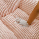 Giant Pink Corduroy Shredded Foam Bean Bag Chair - Omega Lifestyles