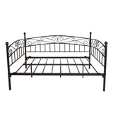 Twin Metal Daybed Frame Mattress Foundation with Headboard - Omega Lifestyles