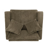 Corduroy Ergonomic Back Support Lazyman Sofa Chair - Omega Lifestyles