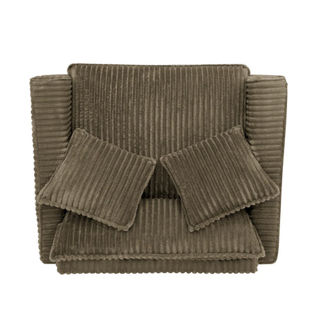 Corduroy Ergonomic Back Support Lazyman Sofa Chair - Omega Lifestyles