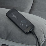 Plush Fabric Upholstered Manual Recliner Chair With Lumbar Massage - Omega Lifestyles