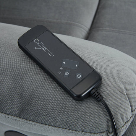 Plush Fabric Upholstered Manual Recliner Chair With Lumbar Massage - Omega Lifestyles