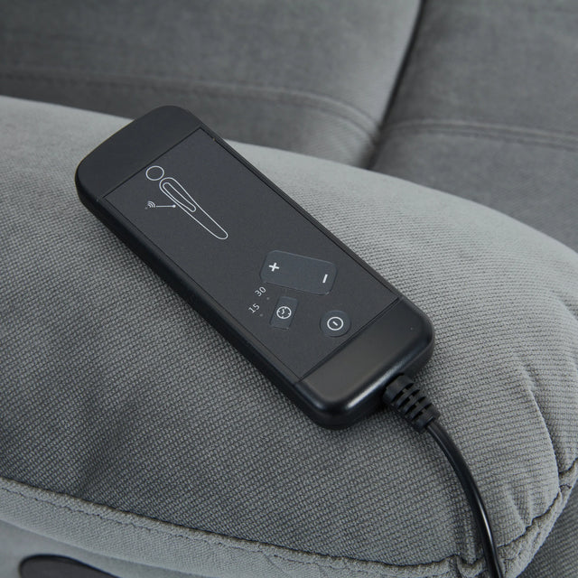 Plush Fabric Upholstered Manual Recliner Chair With Lumbar Massage - Omega Lifestyles