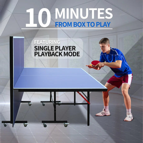 Competition Grade Foldable Indoor Table Tennis Ping Pong Table Set - Omega Lifestyles