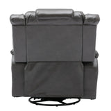 Grey Manual PU Upholstered Home Theater Recliner Chair Set - Omega Lifestyles