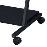 Black Metal Synthetic Wood Rectangular Gaming Desk - Omega Lifestyles