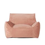 Velveteen Velvet Armrest Foam Filled Bean Bag Chair - Omega Lifestyles