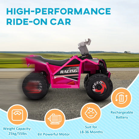 Kids 6V Electric ATV Ride-On With Wear-Resistant Wheels - Omega Lifestyles