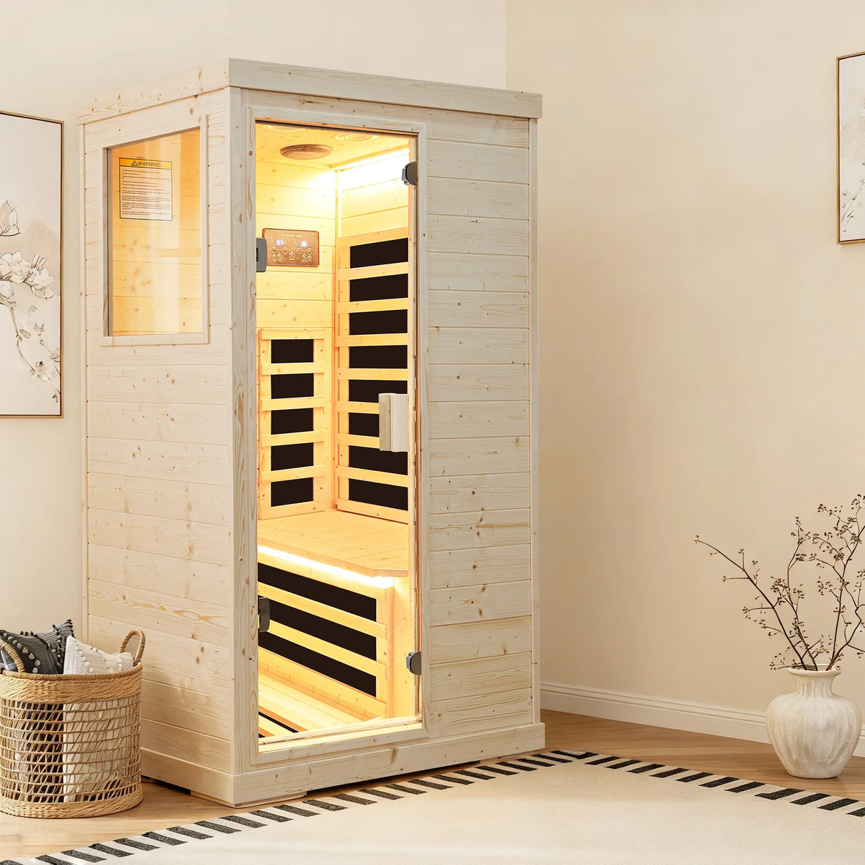 Single Person Spruce Wood Far Infrared Sauna - Omega Lifestyles