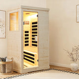 Single Person Spruce Wood Far Infrared Sauna - Omega Lifestyles