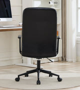Antique Black PU Leather Adjustable Swivel Office Chair - Omega Lifestyles