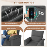 Wall Hugger Power Recliner With USB Charging Ports - Omega Lifestyles