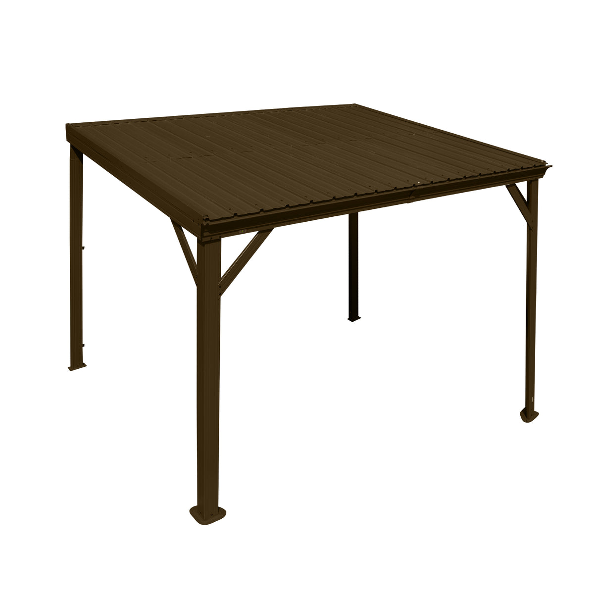 Wall Mounted 8x10-Foot Metal Lean-To Gazebo Shelter