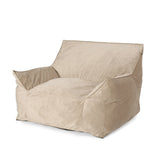 Velveteen Velvet Foam Filled Bean Bag Chair With Armrests - Omega Lifestyles