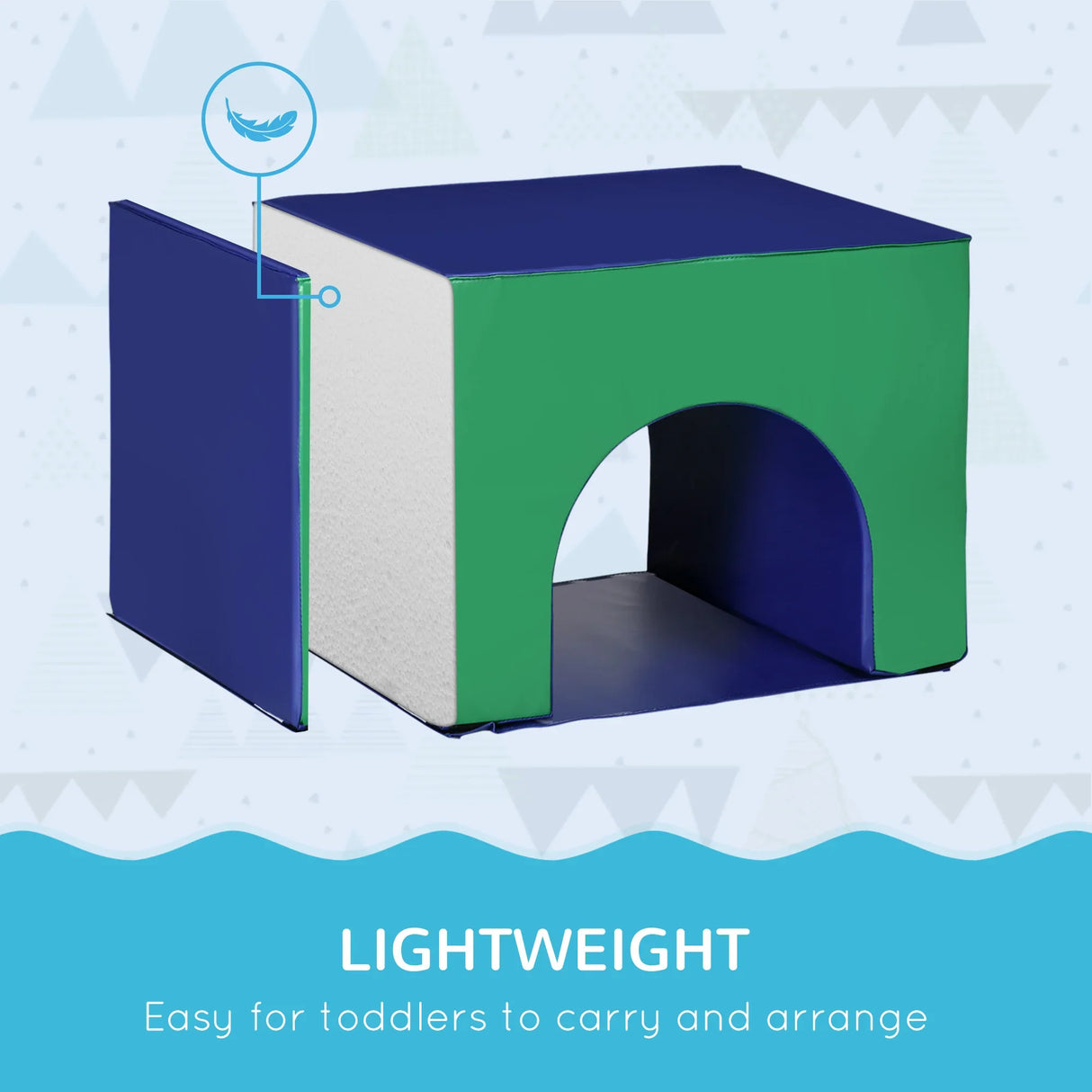 7-Piece Toddler Foam Climber Playset With Tunnel Ramp - Omega Lifestyles