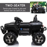2-Seater 12V Battery Operated Police Ride-On Car - Omega Lifestyles