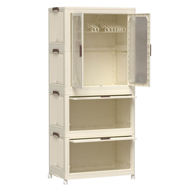 Portable Cream White Magnetic Door Closet Organizer - Omega Lifestyles