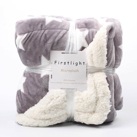 Double Thickened Imitation Lambskin Plush Polyester Blanket - Sleep Galleria