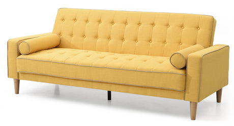 Tufted Fabric Sofa Bed With Removable Arms - Omega Lifestyles