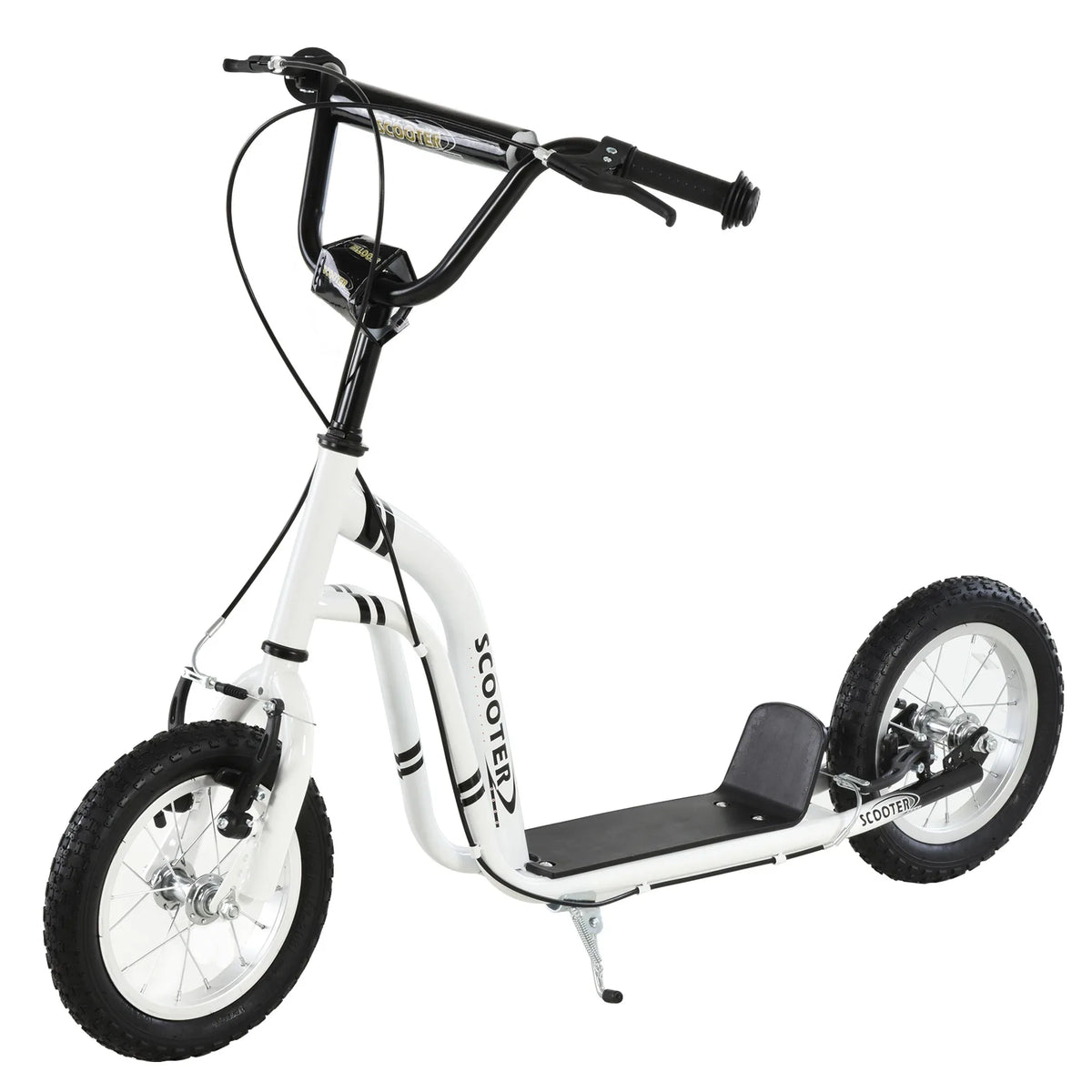 Youth Scooter With Dual Brakes And 12-Inch Inflatable Wheels - Omega Lifestyles