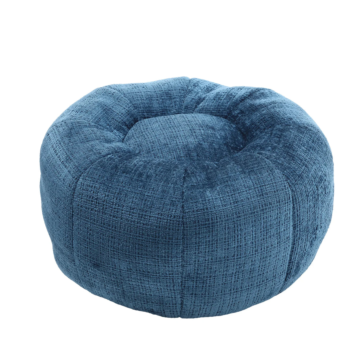 Chenille Foam Filled Ergonomic Round Chair With Ottoman - Omega Lifestyles