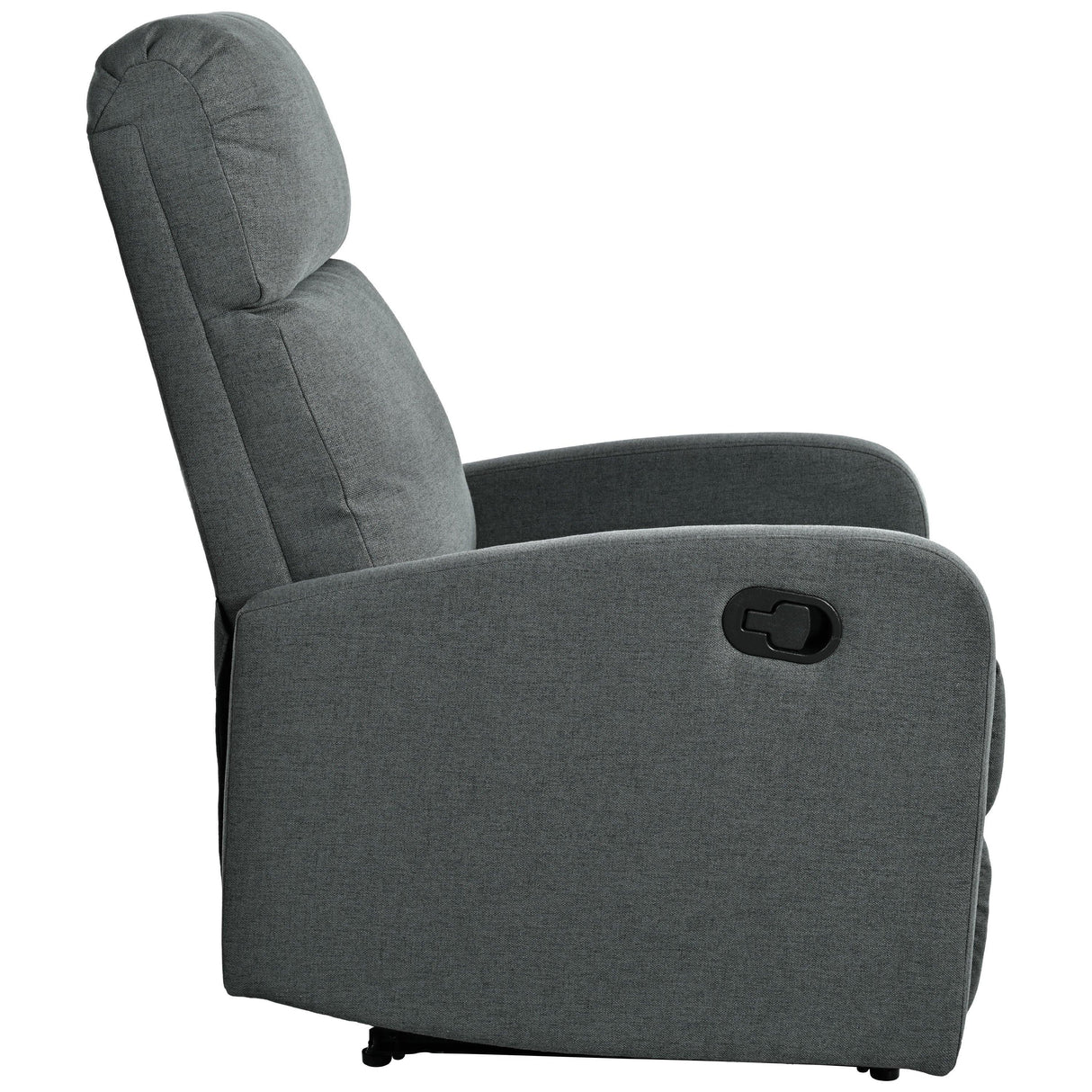 Manual Adjustable Recliner Chair Charcoal Polyester Upholstery - Omega Lifestyles