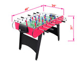 48-Inch Wood Foosball Table With MDF Steel Construction - Omega Lifestyles