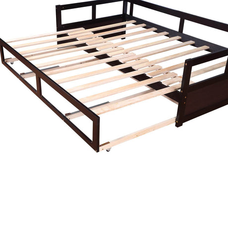 Twin Extendable Solid Wood Daybed With Trundle And Storage Drawers - Omega Lifestyles