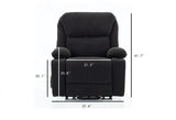 Medium-Firm Corduroy Remote-Controlled Heating Massage Recliner - Omega Lifestyles
