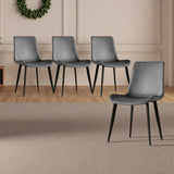 Modern PU Leather Ergonomic Dining Chairs Set of 4 - Omega Lifestyles