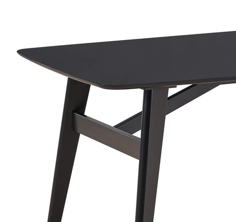 Black Synthetic Wood Fixed Top Dining Table - Omega Lifestyles