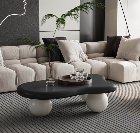 Modern 40-Inch Cloud Shaped Lacquered Coffee Table - Sleep Galleria