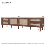 Modern 78-Inch Solid Wood Media Console TV Stand - Omega Lifestyles