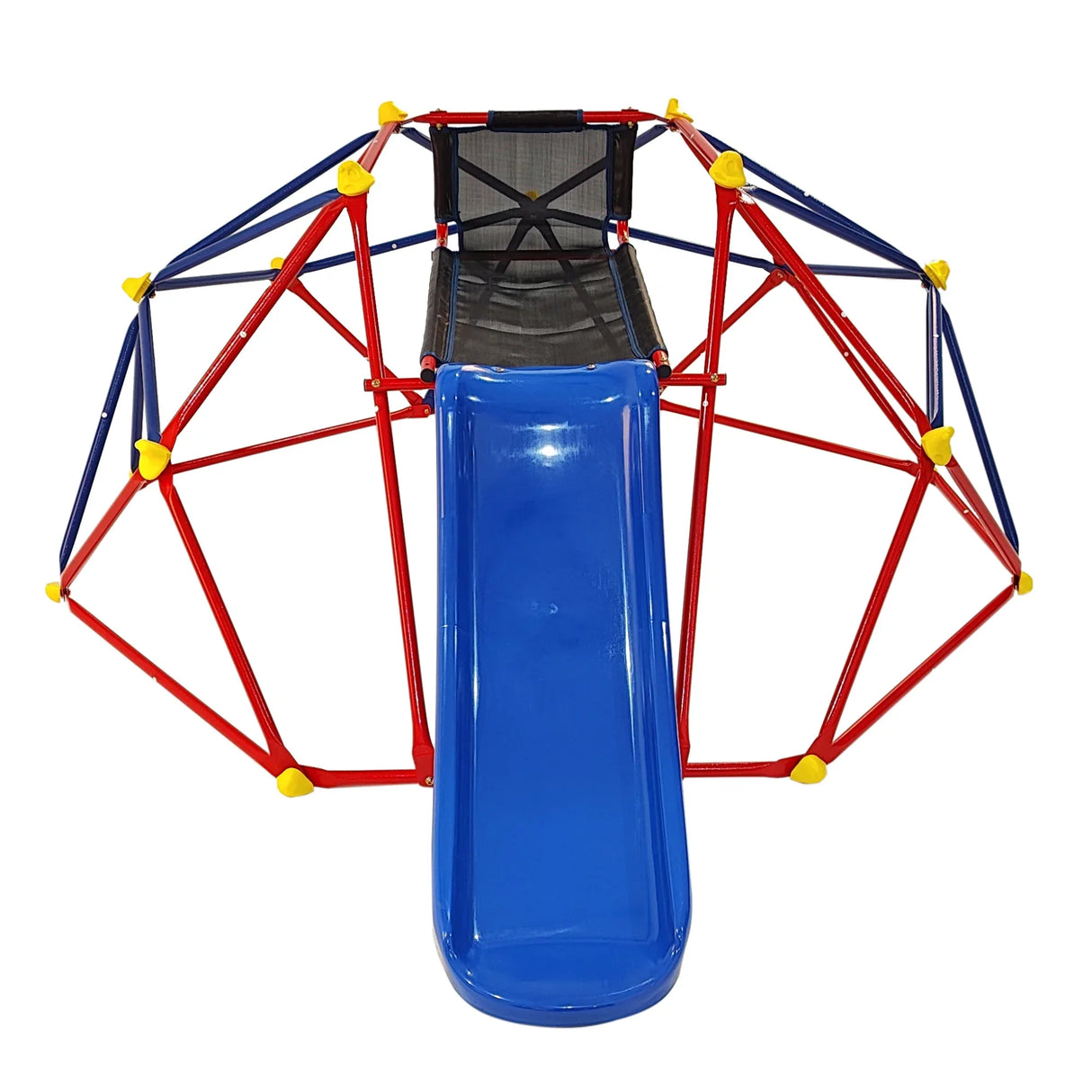 Metal Outdoor Dome Climber With Slide And Climbing Stones - Omega Lifestyles