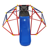 Metal Outdoor Dome Climber With Slide And Climbing Stones - Omega Lifestyles