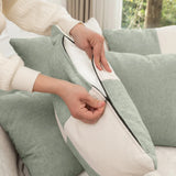 Modern Oversized Chenille Barrel Accent Chair With Ottoman - Omega Lifestyles