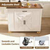 Rustic Mobile Kitchen Island With Storage And Power Outlet - Omega Lifestyles