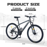 27.5-Inch 21-Speed Aluminium Alloy Front Suspension Mountain Bike - Omega Lifestyles