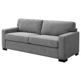 Grey Upholstered Contemporary Track-Arm Sleeper Sofa - Omega Lifestyles