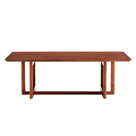 Imitation Rattan And Solid Wood Rectangular Coffee Table - Omega Lifestyles