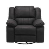 Black Fabric Swivel Gliding Recliner Chair - Omega Lifestyles